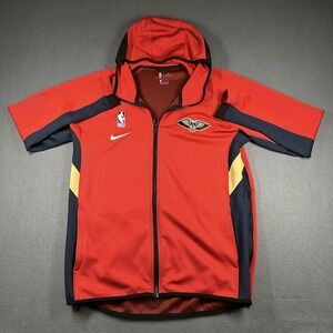 New Orleans Pelicans Jacket Mens XL Red NBA Basketball Nike Dri-FIT Hoodie Zip